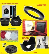 2.2x TELEPHOTO LENS 52mm ADAPTER RING to CANON SX410 SX420 SX500 IS, SX510 HS