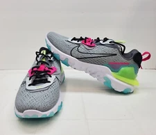 without box Womens Nike React Vision Running Sneakers Size 12 Gray Pink CI75