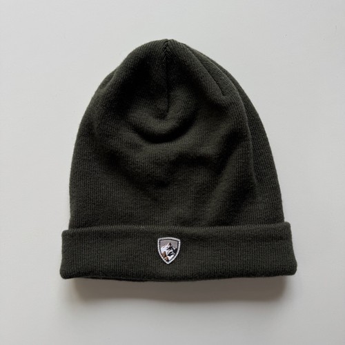 KUHL Merino Beanie Wool Hat Green Ultralight Soft Roll Cuff Over Ear Warmth