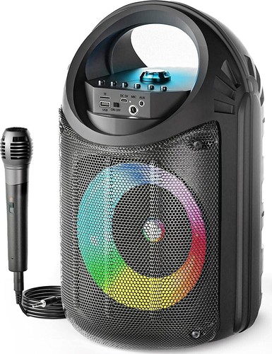 Cassa Altoparlante Bluetooth Ricaricabile Portatile RGB Microfono USB TF ZQS6122 - Foto 7 di 11