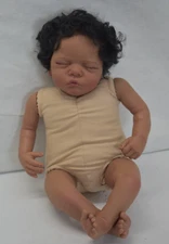 Reborn Baby Zero Pam Realistic Dolls African American 19" Silicone Vinyl Doll