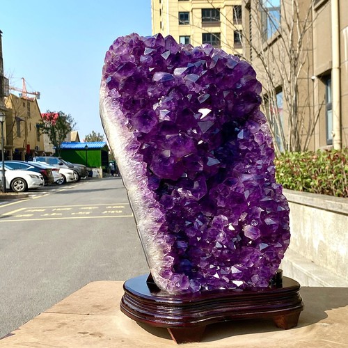 39.2LB Natural Brazilian Amethyst Crystal Point Stone Cluster Quartz Druzy Geode - 第 14/14 張圖片