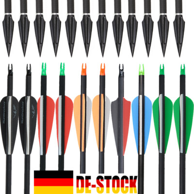 Bogenschießen 12PACK 30  Carbon Pfeile SP500 Pfeilspitzen die Jagd Ziel Praxis