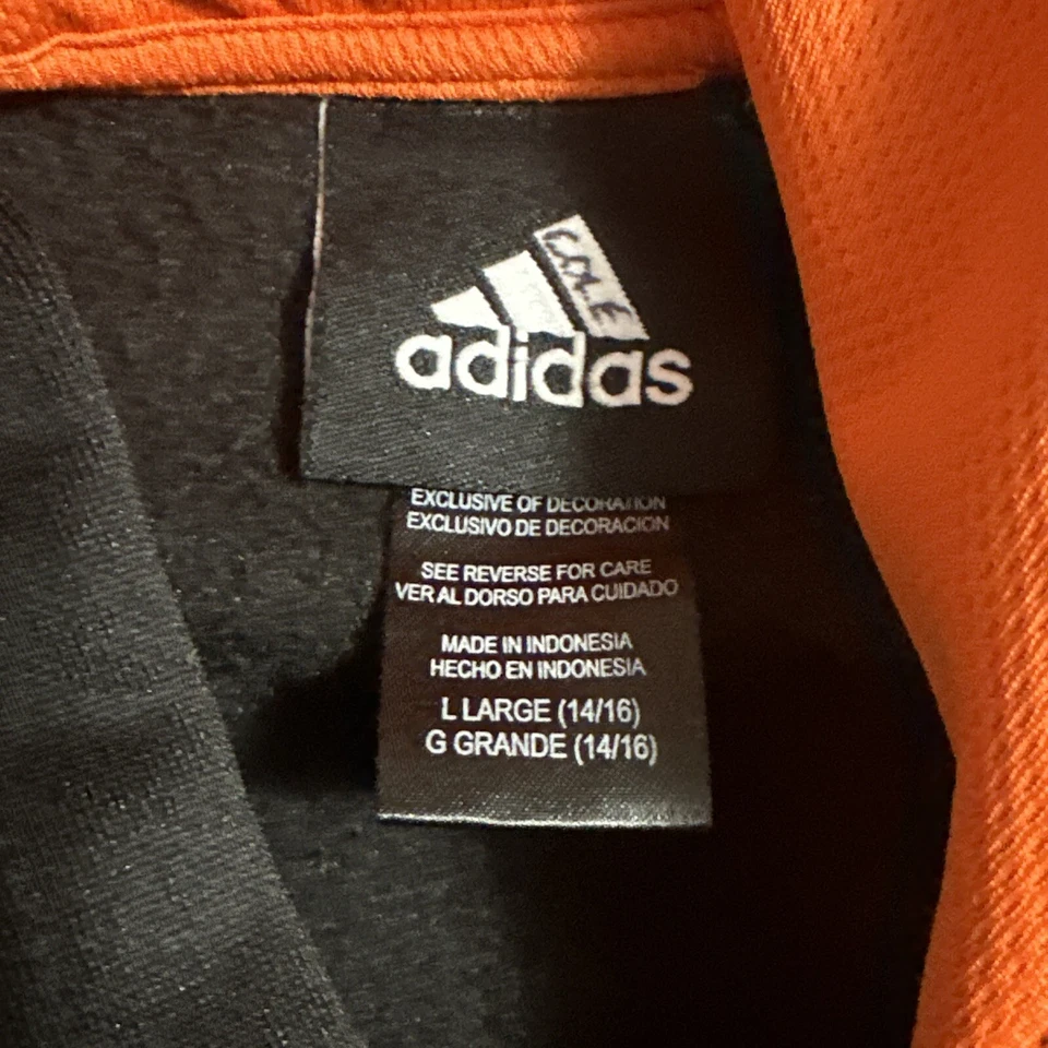 New York Knicks Basketball Hoodie Adidas Black Youth Boy’s Sz L - Image 3 of 4