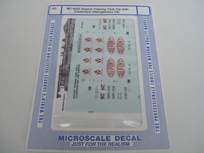 Microscale Decal MC-4052 Dupont Training Tank Car with Classroom Refrigerator Ca
