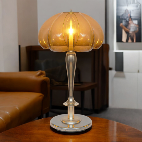 Sammlerstück Italienische Design Leuchte "LOTO AMBRA" mid century 80cm Lampe - Bild 23 von 24
