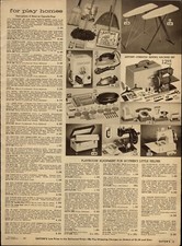 Anuncio de papel 1956 equipo casa de juegos cantante máquina de coser casa de muñecas cómoda