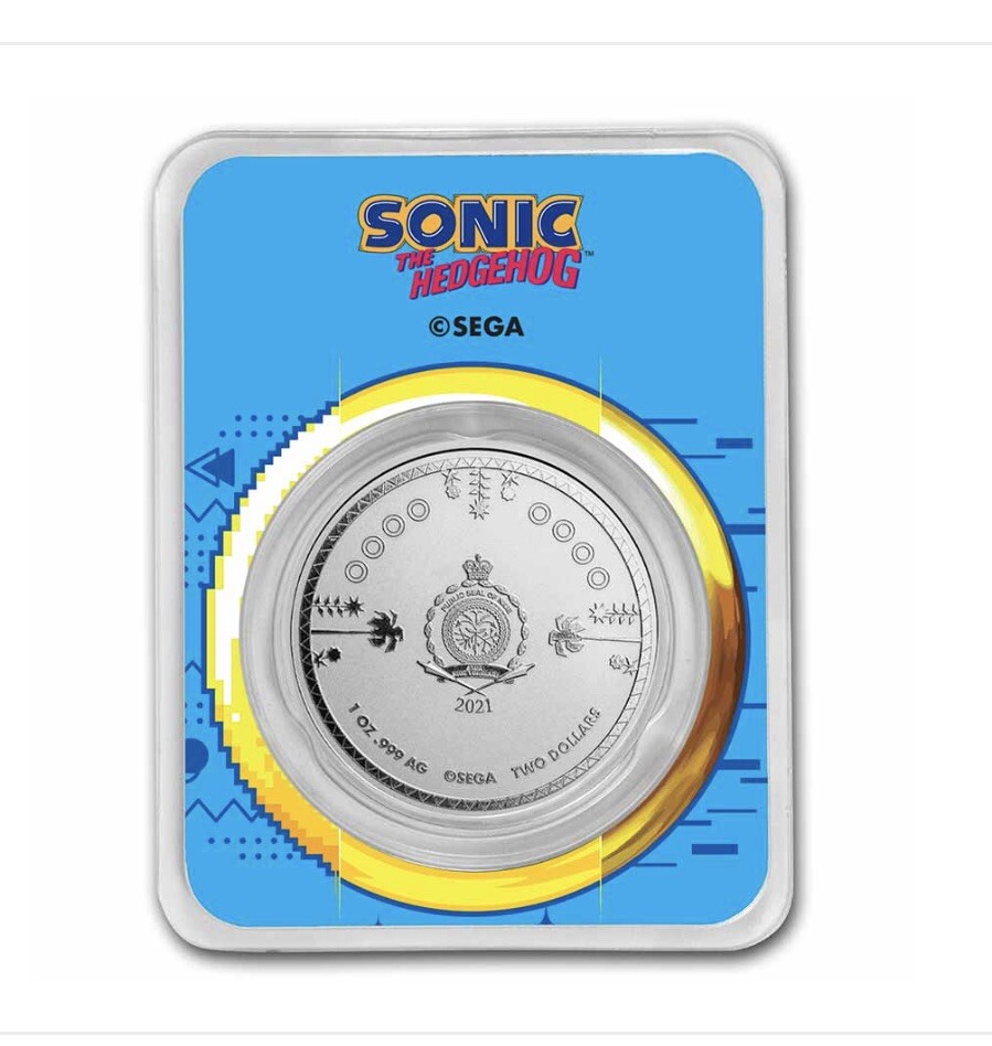 2021 1 オンス銀貨　Niue Sonic the Hedgehog 2021 Niue 1 oz Silver Sonic the Hedgehog 30th Anniversary