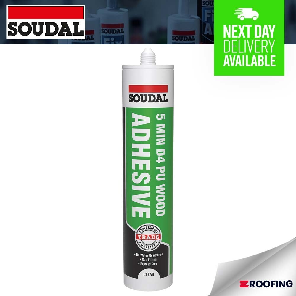 Soudal 5 Minute D4 Wood Adhesive Gel Clear 290Ml 134051 - Image 2