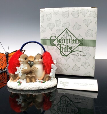 CHARMING TAILS Sharing Warms The Season Christmas Figures - Fitz & Floyd