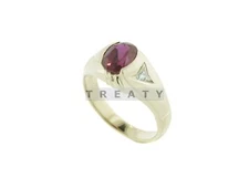 Ruby Oval Cut Gemstone With 925 Sterling Silver Ring For Men's #385