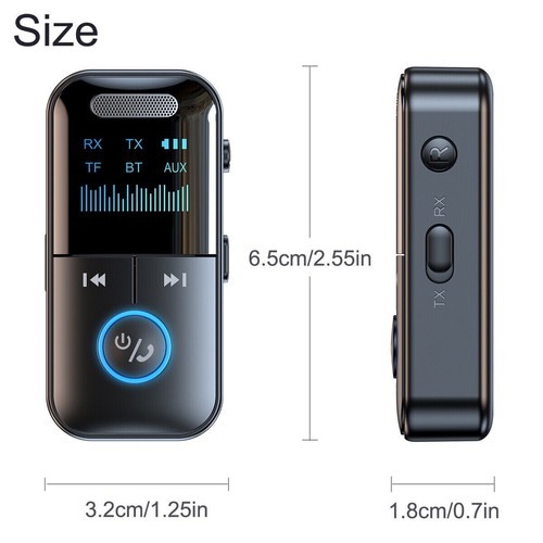 4-in-1 Wireless Bluetooth 5.4 Transmitter Receiver Adapter Audio 3.5mm Jack Aux - Picture 8 of 12