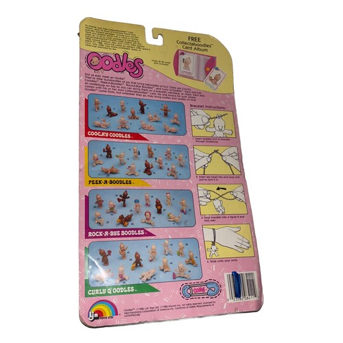 #3986 NRFC Vintage LJN Oodles 6 Pack Coochy Coodles Figures w/Cards & Bracelet - Picture 2 of 2
