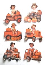 3D UPick Baby Boy Pumpkins Cars Trucks Tractor Scrapbook Card Embellishment 3771