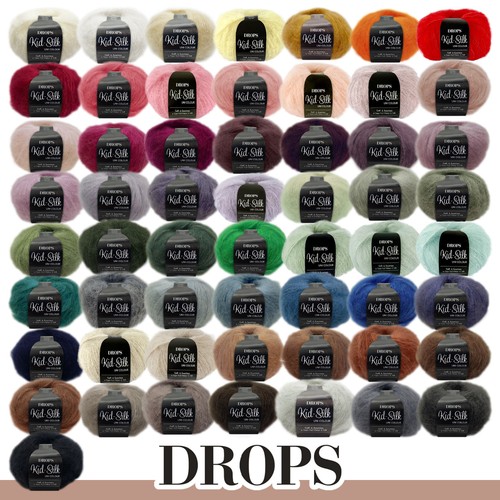 Drops 25 g Kid-Silk Mohair Seide Lacegarn Garn Wolle Stricken Häkeln 57 Farben - Bild 1 von 115