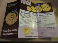 Flyer Australiens Gold Goldmünzen 2013 Lunar Snake Kangaroo Perth Mint   NEU