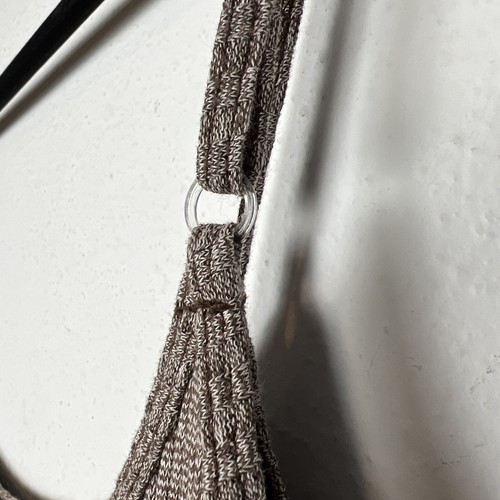 90s Vintage Ribbed Summer Dress Heathered Brown Spaghetti Strap Mini Skater SM - Picture 5 of 12