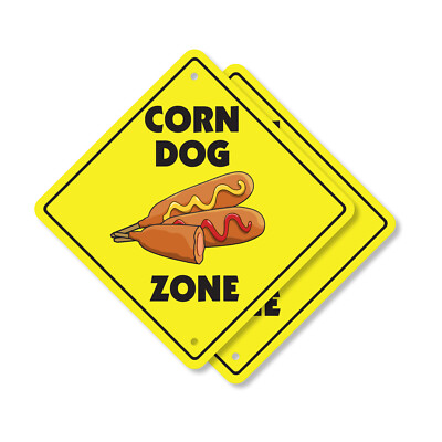Corn Dog Plastic Street Sign Crossing Xing Gift Novelty Funny