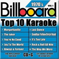 Billboard Top-10 Karaoke - 1970's Vol. 1 10 10-song CD G - VERY GOOD