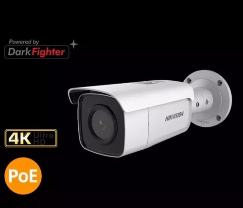 Hikvision 4K ColorVu Smart Hybrid Light IP PoE 8MP Audio Mic Bullet Telecamera CCTV