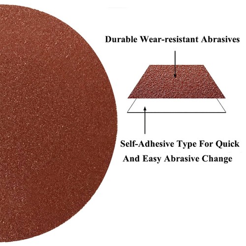 5/6 Inch Flocking Red Sandpaper Round Sheet Polishing Grinding Discs Self-Stick - Bild 7 von 10