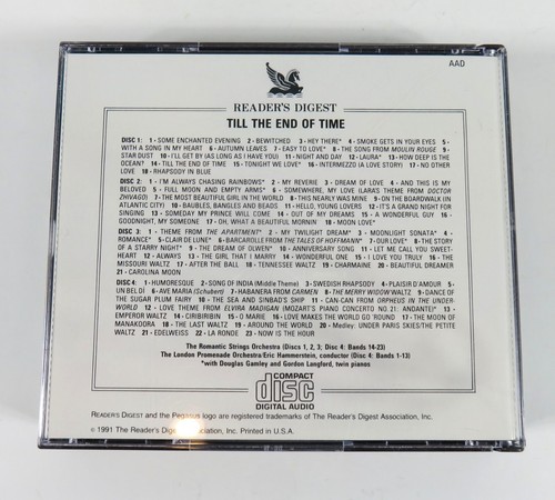 Till the End of Time Glorious Melodies Live Forever CD 4 Discs Reader's Digest - Imagen 2 de 2
