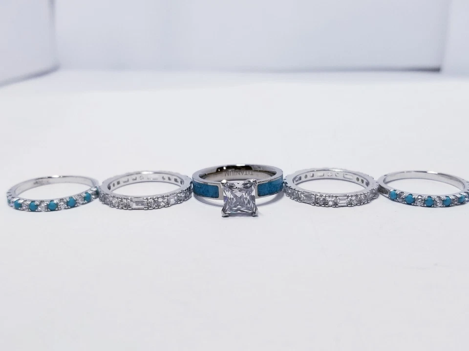 Anillos de asta The St. Genevieve Ultimate pila nupcial talla 8,5 Foto 3 de 4