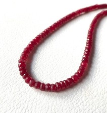 Natural Ruby Faceted Rondelle Beads ,Faceted Ruby Beads ,AAA Quality Ruby Beads