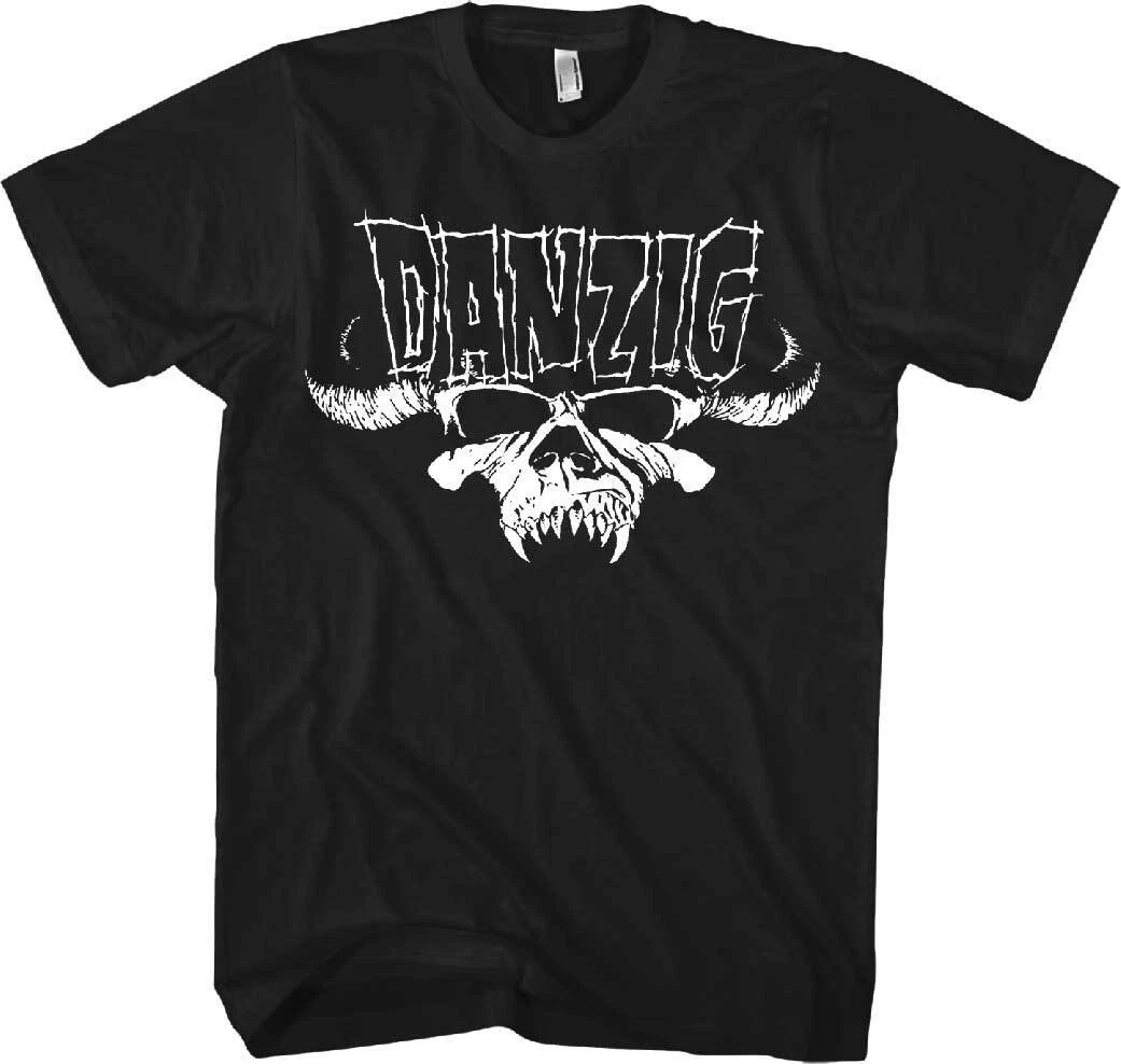 New Authentic Danzig Black & White Am I Demon Logo Misfits Samhain Band T-Shirt