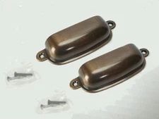 (2 pcs) 3-5/8" (Medium Brushed Brown) CABINET or DRAWER - PULL HANDLE Heavy DUTY