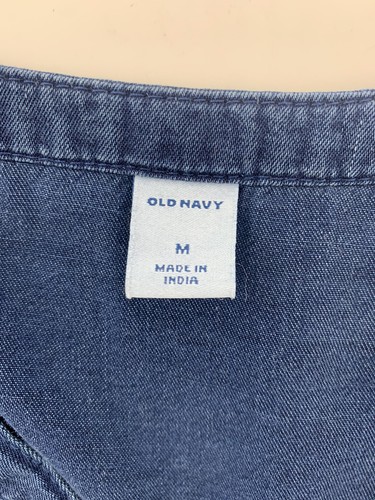 Old Navy Women’s Size M Med Dark Blue Lightweight Denim Dress NWT Pullover Boho - Picture 6 of 9