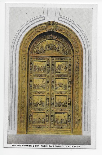 Washington DC Rogers Bronze Door Rotunda Portico U.S. Capitol Vintage Postcard - Picture 1 of 2