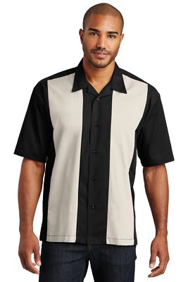 Port Authority Mens Short Sleeve Easy Care Retro Camp Shirt S300