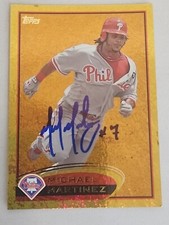 Michael Martinez Signed 2012 Topps Gold - #64 