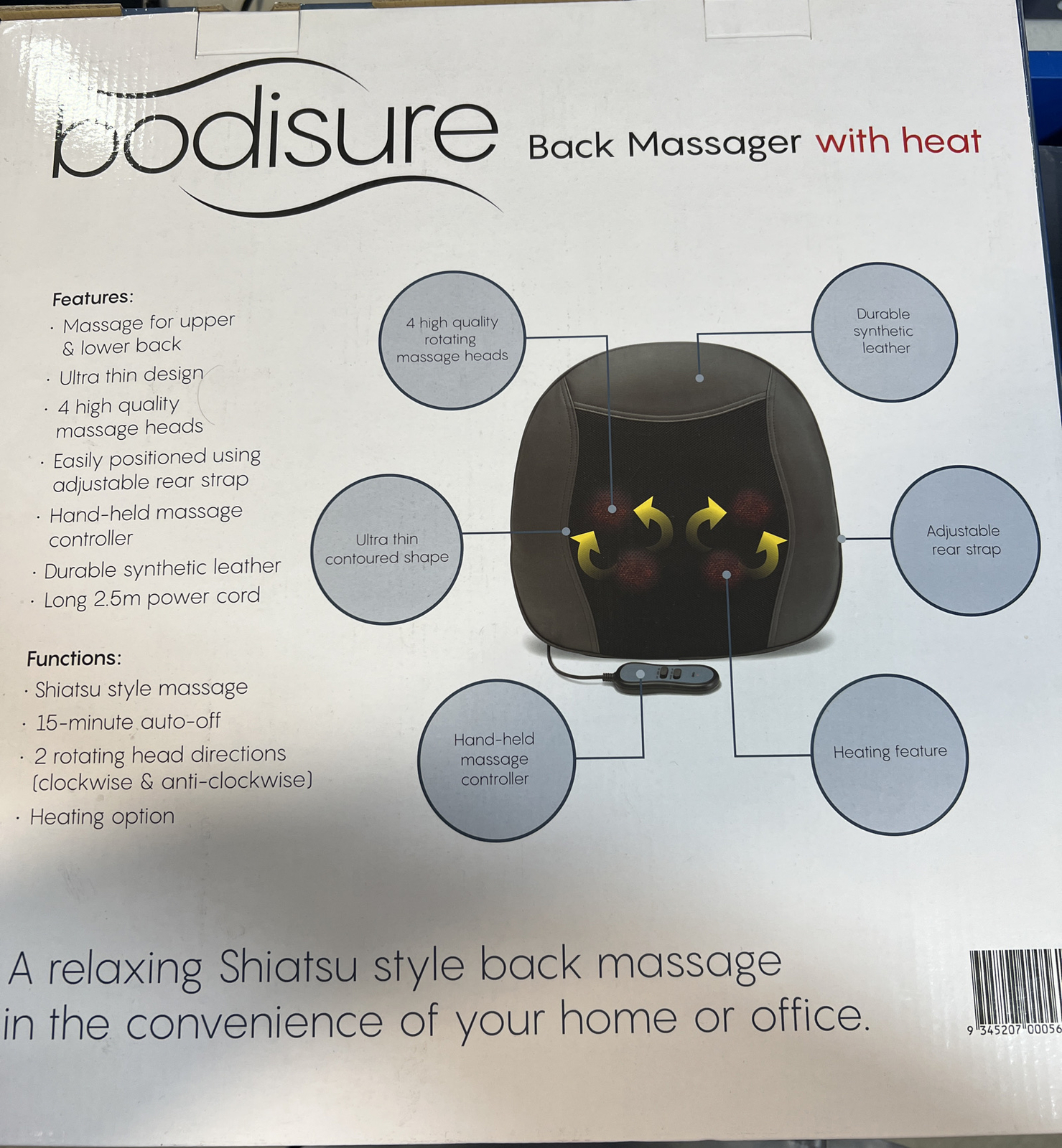 Bodisure Bmre12 Back Massager With Heat for sale online eBay