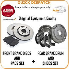 3782 FRONT BRAKE DISCS & PADS AND REAR DRUMS & SHOES FOR CITROEN  RELAY VAN 1.0 