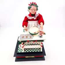 Vintage Holiday Creations Musical Mrs Claus Baking Cookies 1993 MISSING SPOON