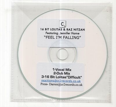 (JD402) 16 Bit Lolitas & Raz Nitzan, Feel I'm Falling ft Jennifer Horne - DJ CD