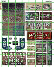 1013 DAVE'S DECALS HO Scale LAYERED GHOST BUILDING SIGNAGE LOAN OFFICE ADS