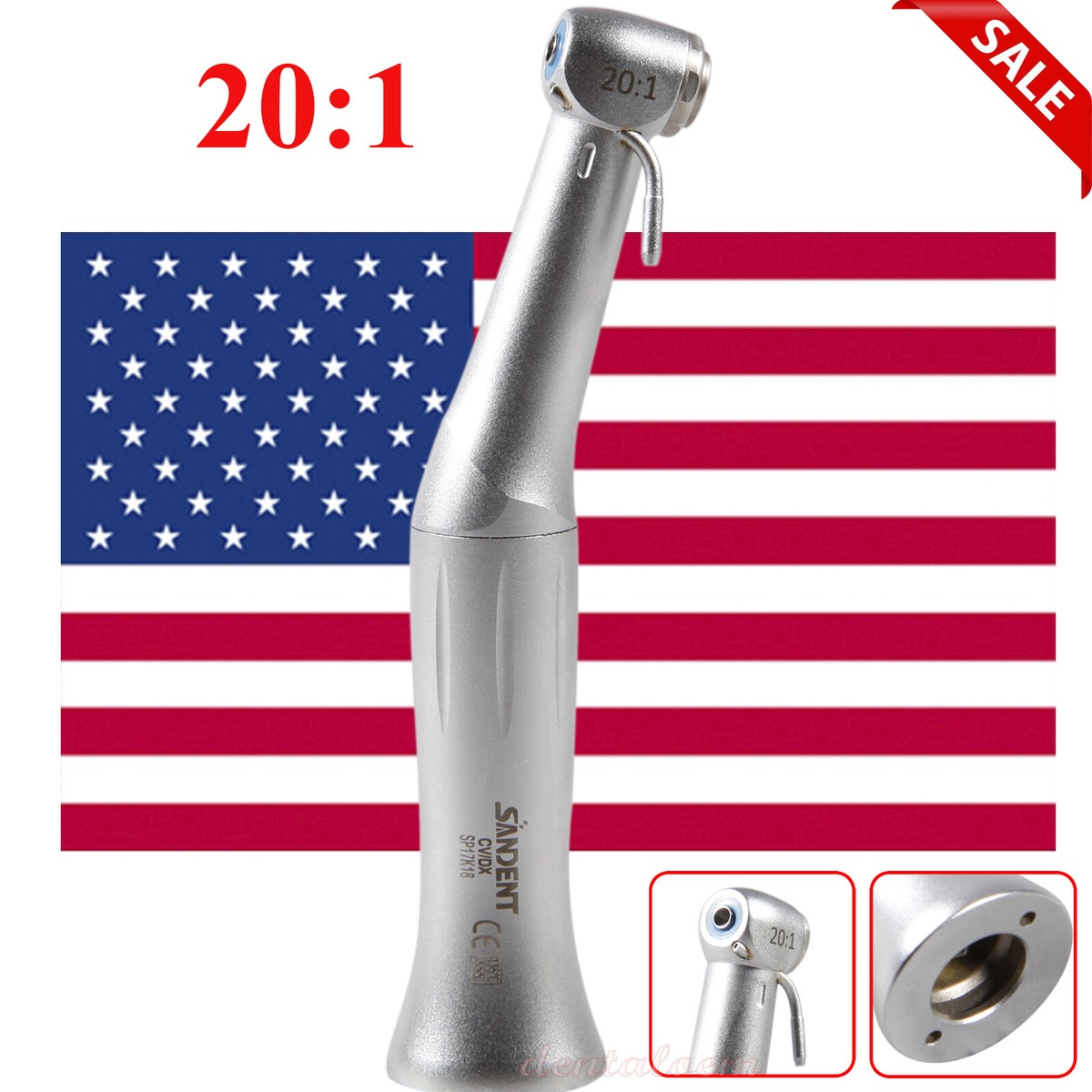 NSK Style Dental Implant Reduction 20:1 Contra Angle Low Speed Handpiece E-type
