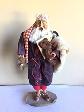 Old World Primitive Style Resin Yawning Santa Claus Christmas Tabletop Decor