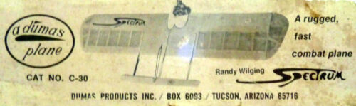 Sterling WINDER & Dumas SPECTRUM PLANS to Build 42" UC Combat Model Airplanes - Picture 7 of 7