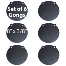 AR500 Steel Shooting Targets Lot of 6 Laser Cut 8" x 3/8" Gong Tactical Scorpion