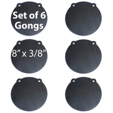 AR500 Steel Shooting Targets Lot of 6 Laser Cut 8" x 3/8" Gong Tactical Scorpion
