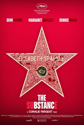 2024 The Substance Movie Poster 11X17 Demi Moore Margaret Qualley   