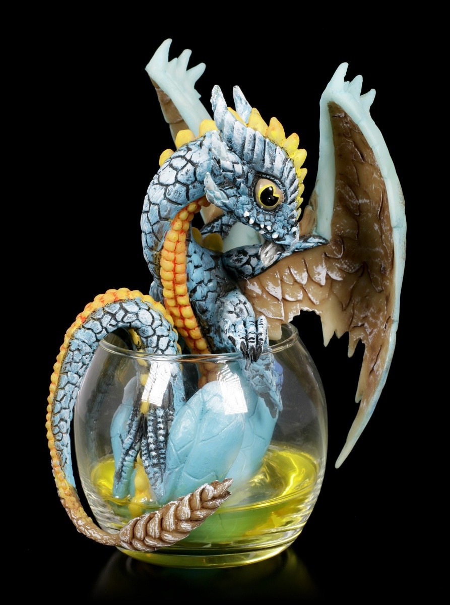 Dragon Figure in Whiskey Glass - Stanley Morrison Dragon Young Whiskey Cup