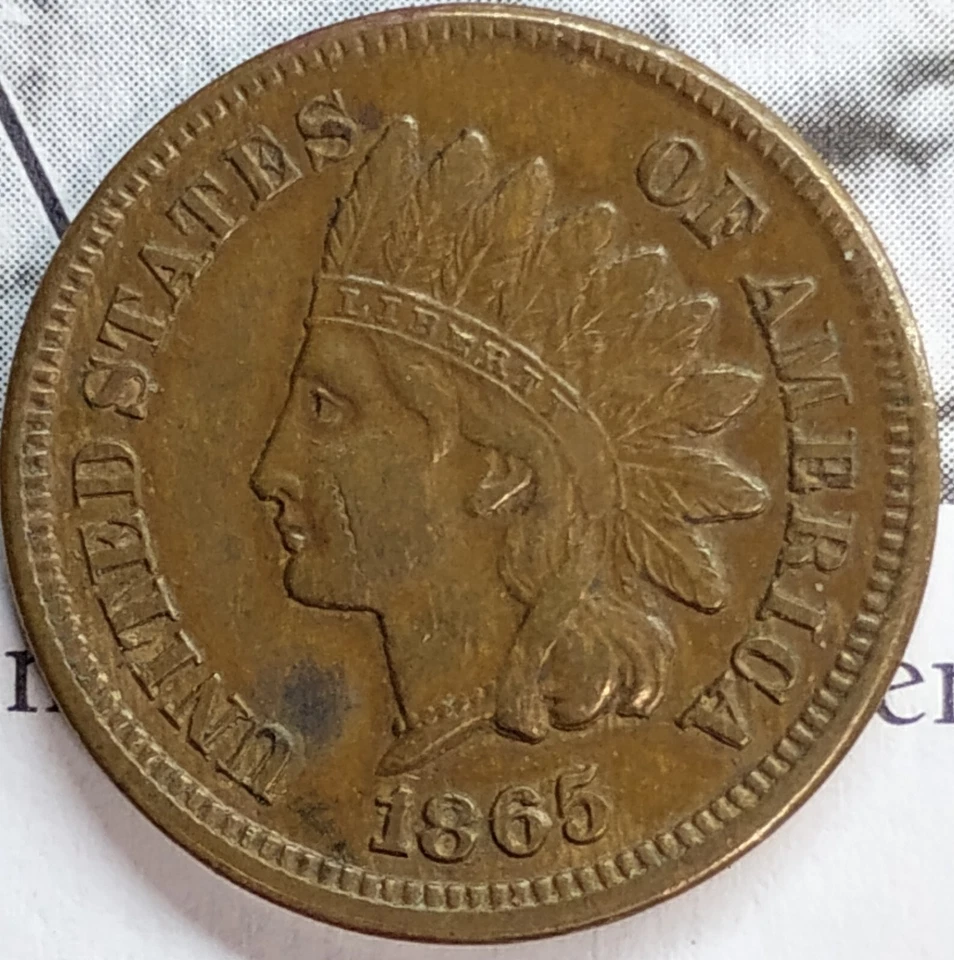 1865 Plain 5 Indian Cent, FS-303, RPD-003, MPD-001 - Image 2 of 4