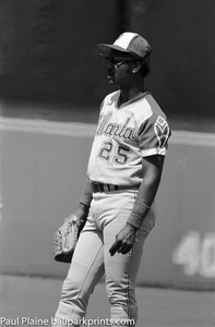 Original-35MM-B-amp-W-Negative-Atlanta-Braves-Willie-Montanez-1977