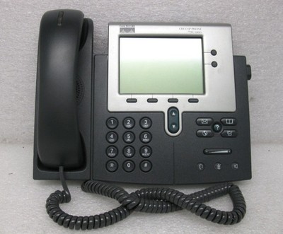 Cisco CP-7941G Unified IP VoIP Phone Telephone 2 x RJ-45 Dark Gray