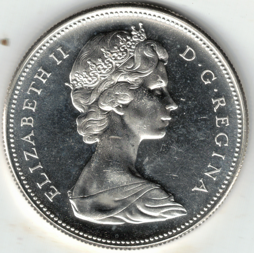 1967 CANADIAN DOLLAR IN BRILLIANT UNCIRCULATED CONDITION ~ PLEASE SEE THE SCAN - Picture 2 of 2